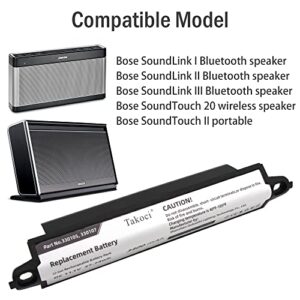 Gikysuiz 3400mAh Replacement Battery for Bose Soundlink Soundlink 2 Wireless Bluetooth Speaker fits Part Number 330107 359495 330107A