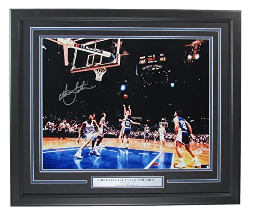 Christian Laettner Duke Autographed/Signed 16x20 Photo Framed PSA 135785 - Autographed College Photos