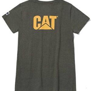 Caterpillar Women's Trademark T-Shirt, Army Moss Heather