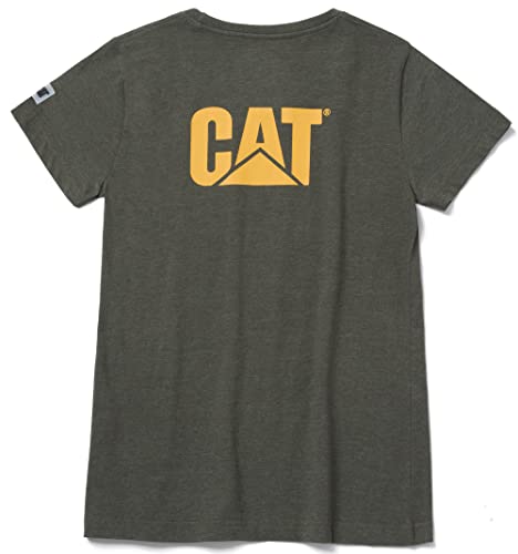 Caterpillar Women's Trademark T-Shirt, Army Moss Heather