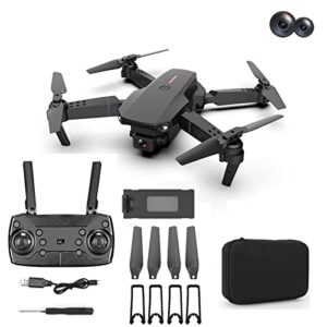 mini drone with dual 4k hd fpv camera christmas new year birthday gifts for boys girls, remote control toys one key start speed adjustment headless mode, quadcopter 40 mins long flight (black)