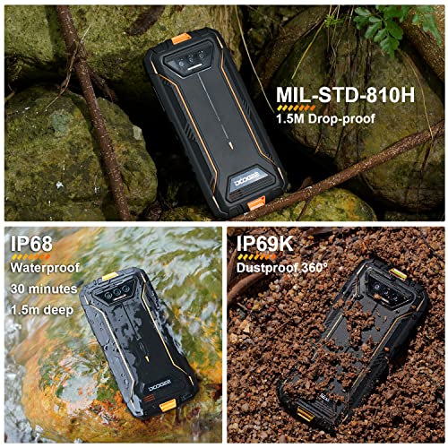 Rugged Smartphone 2023,DOOGEE S41, 4G Dual Sim Rugged Phones Android 12, 6300mAh Battery, 5.5" HD Screen Rugged Cell Phones, 6GB+16GB SD 1TB, IP68 Waterproof Outdoor Military Grade Android Phone, GPS