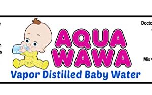 AQUAWAWA Nursery Water For Babies 24 Pack 8 oz Bottles Purified Vapor Distilled | Fresh Single Serve| Lightweight For Diaper Bag | BPA, Fluoride, Chemical and Mineral Free | Dr Recommended, Baby Safe, Clean, FRESH