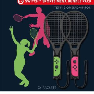 Numskull Nintendo Switch Sports Pack Mega Bundle - Designed For OLED Lite Console Users - Golf Clubs, Arm Bands, Rackets And More - Gamer Controller Accessory