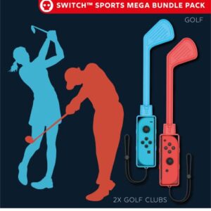 Numskull Nintendo Switch Sports Pack Mega Bundle - Designed For OLED Lite Console Users - Golf Clubs, Arm Bands, Rackets And More - Gamer Controller Accessory