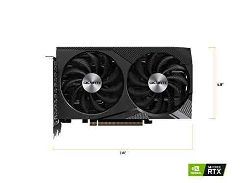 Gigabyte GeForce RTX 3060 WINDFORCE OC 12G Graphics Card, 2X WINDFORCE Fans, 12GB 192-bit GDDR6, GV-N3060WF2OC-12GD Video Card