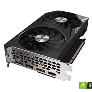 Gigabyte GeForce RTX 3060 WINDFORCE OC 12G Graphics Card, 2X WINDFORCE Fans, 12GB 192-bit GDDR6, GV-N3060WF2OC-12GD Video Card