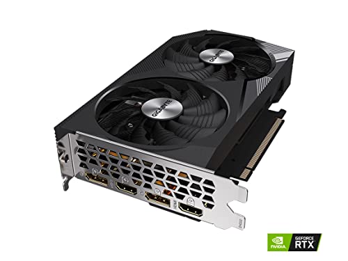 Gigabyte GeForce RTX 3060 WINDFORCE OC 12G Graphics Card, 2X WINDFORCE Fans, 12GB 192-bit GDDR6, GV-N3060WF2OC-12GD Video Card