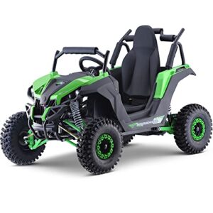 MotoTec Raider Kids UTV 48v 1200w Full Suspension Green, Large