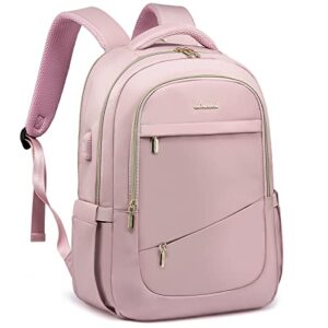 lovevook laptop backpack for women, slim business laptops bag with separate computer compartment stylish daypack for college work travel, fits 15.6" laptop