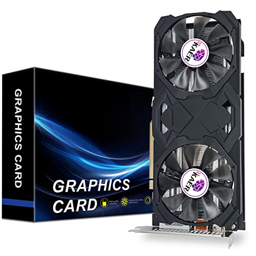 KAER RX580 8GB Graphics Card GDDR5 256bit Computer Graphics Card with Dual Fans 1284/7000MHz,PCI Express 3.0 Gaming Graphics Card, DVI HDMI DP Desktop