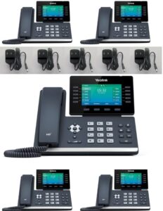 yealink t54w ip phone [5 pack] - power adapters included