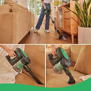 Vactidy Cordless Vacuum Cleaner, Lightweight Stick Vacuum with 20Kpa Suction, Detachable Battery, Max 35mins Runtime, 6 in 1 Handheld Vacuum Cordless for Hard Floor Carpet Pet Hair