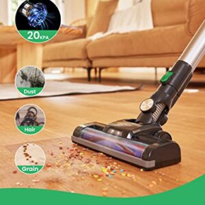 Vactidy Cordless Vacuum Cleaner, Lightweight Stick Vacuum with 20Kpa Suction, Detachable Battery, Max 35mins Runtime, 6 in 1 Handheld Vacuum Cordless for Hard Floor Carpet Pet Hair