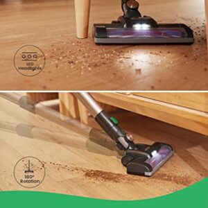 Vactidy Cordless Vacuum Cleaner, Lightweight Stick Vacuum with 20Kpa Suction, Detachable Battery, Max 35mins Runtime, 6 in 1 Handheld Vacuum Cordless for Hard Floor Carpet Pet Hair