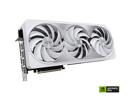 Gigabyte GV-N4080AERO OC-16GD GeForce RTX 4080 16GB AERO OC Graphics Card, 3X WINDFORCE Fans, 16GB 256-bit GDDR6X, Video Card