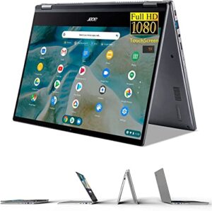 acer 2023 newest premium spin514 2in1 chromebook: 14" fhd ips touch display, powerful amd ryzen3(up to 3.5ghz), 8gb ram, 128gb emmc ssd, amd radeon graphics, usb-c, wifi, bt, backlit-kyb, chrome os