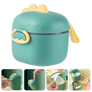 Toddmomy Pot Travel Dispenser Container Toddlers M Outdoor On-The-go Carry for Handle Containers Holder Pattern Scoop Spoon Cups Storage Baby Feeding Powder Newborn Food Candy Milk