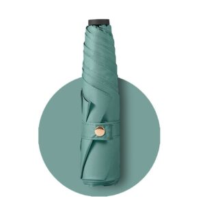 ultra-light travel umbrella, foldable, ultra-compact and portable, carbon fiber shaft, anti-ultraviolet and windproof umbrella (pea green)