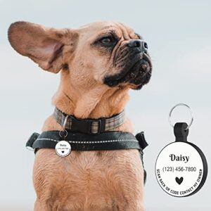 MYLUCKYTAG Personalized Pet ID Tags Dog Tags - Silent Silicone QR Code ID Tags - Pet Online Profile - Send Pet Location Alert Email When Scanning