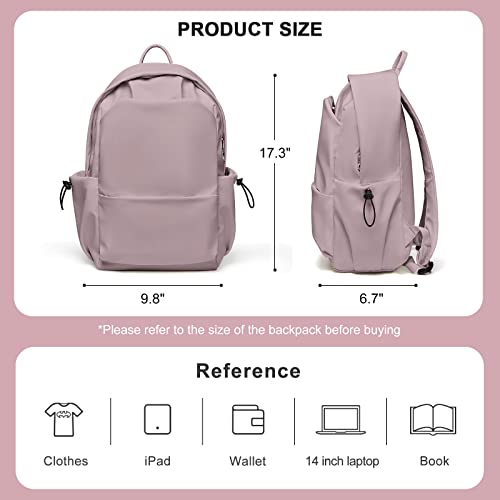 coofay Carry on Backpack For Women Men Waterproof College Gym Backpack Lightweight Small Travel Backpack Rucksack Casual Daypack Laptop Backpacks Hiking Backpack Purple