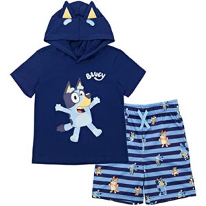 bluey bingo toddler boys cosplay t-shirt and mesh shorts outfit set 4t