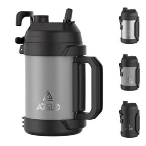 arslo sports water jug - large water bottle - large insulated stainless steel jug for gym, workouts, basketball, baseball, football, soccer - keep water cold for up to 24 hours - 108oz（gp）