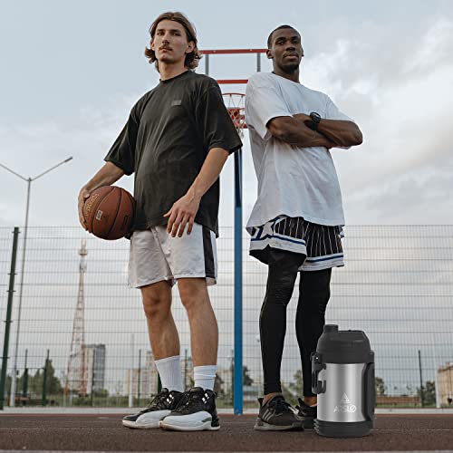 Arslo Sports Water Jug - Large Water Bottle - Large Insulated Stainless Steel Jug For Gym, Workouts, Basketball, Baseball, Football, Soccer - Keep Water Cold for Up To 24 Hours - 108Oz（GP）