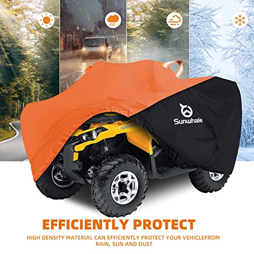 Sunwhale ATV Cover Waterproof Heavy Duty - 4 Wheeler Cover Universal Outdoor Quad Rain Cover All Season Weather fit for Up to 98'' Polaris Sportsman Yamaha Honda Kawasaki Quad Bike-XXXLarge