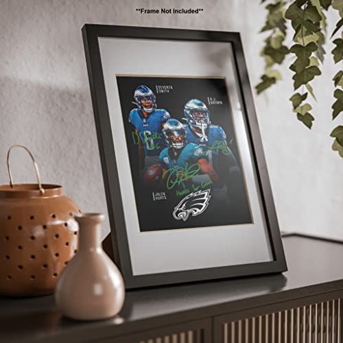 Ikonic Fotohaus Jalen Hurts AJ Brown Devonta Smith Signed Photo Autograph Print Wall Art Home Decor