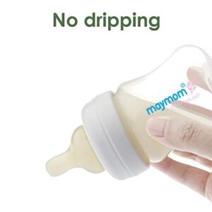 Maymom Silicone Nipple Slow Flow, 4pc; Compatible with Spectra/Motif Luna/Maymom Widemouth Bottles