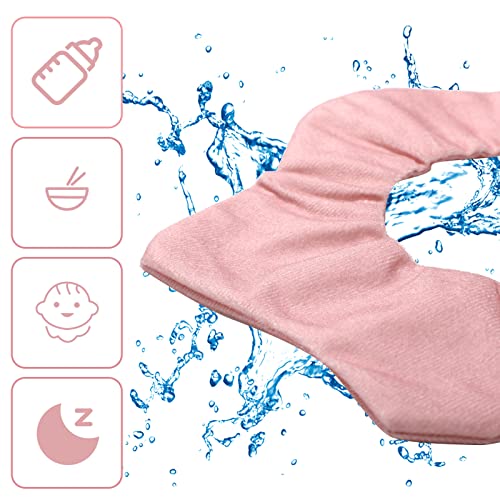 8 Pack Baby Bibs 360° Rotate Drool Teething Bibs with Snaps Soft and Absorbent Cotton Bandana Bibs Adjustable Newborn Bibs Lap-shoulder Drool Cloths Bibs for Toddler Infant Boys Girls, 11 x 10 Inch