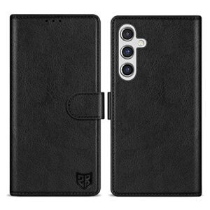 zzxx samsung galaxy a14 5g wallet case with [rfid blocking] card slot kickstand magnetic closure leather flip fold protective phone case for samsung galaxy a14 5g case wallet(black-6.6 inch)