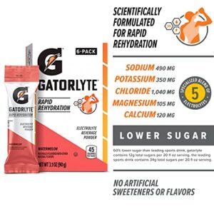 Gatorlyte Rapid Rehydration Electrolyte Beverage, Variety Pack, Lower Sugar, Specialized Blend of 5 Electrolytes, No Artificial Sweeteners or Flavors, Scientifically Formulated for Rapid Rehydration, 18 pack. 1 pack mixes with 16.9oz (500ml) water.