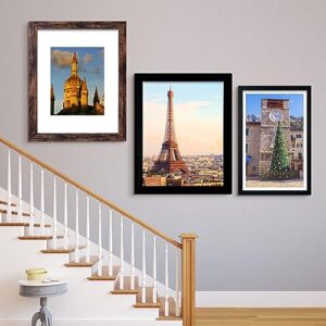 SESEAT 16x20 Picture Frame Brown, Display Pictures 11x14 with Mat or 16x20 without Mat, Photo Frames Wall Gallery, 1 Pack