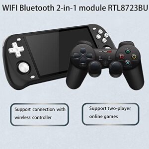 Diketigeey RGB10 MAX 2 Handheld Game Console 5 Inch IPS Screen Open Source with 16+128G TF Cards 17000 Games 64Bit PS1 PCE 6 Hours Battery Life Open Source Linux System Game Player (Black)