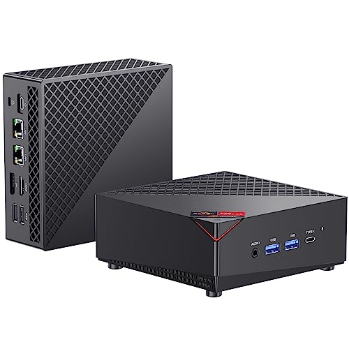 [Dual LAN] Mini PC, AMD Ryzen 7 5800U 16GB Dual Channel DDR4 512GB NVMe SSD, Mini Computers Windows 11 Pro, WiFi6 Bluetooth 4K Triple Display Mini Desktop Computers Gaming PC, 8C/16T up to 4.4Ghz