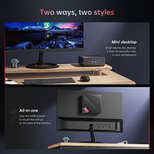 [Dual LAN] Mini PC, AMD Ryzen 7 5800U 16GB Dual Channel DDR4 512GB NVMe SSD, Mini Computers Windows 11 Pro, WiFi6 Bluetooth 4K Triple Display Mini Desktop Computers Gaming PC, 8C/16T up to 4.4Ghz