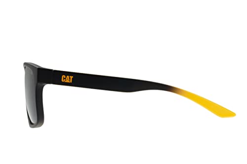 Cat Caterpillar 8017 Men's Polarized Square Sunglasses, Matte Black, 58 mm
