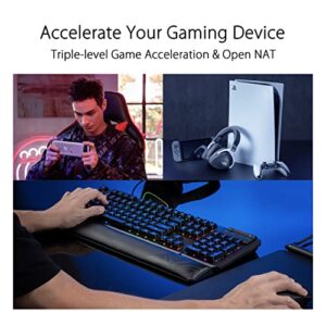 ASUS ROG Rapture GT6 (2PK) Tri-Band WiFi 6 Gaming Mesh WiFi System, Covers up to 5,800 sq ft, 2.5 Gbps Port, Triple-Level Game Acceleration, UNII 4, Free Lifetime Internet Security, Black