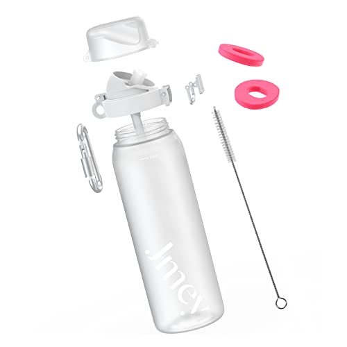 JMEY Water Bottle with Flavor Pods, 32oz/500ml Scented Water Bottle with Straw, BPA-Free and Leakproof Flip Top Sports Water Cup for Men, Women & Kids