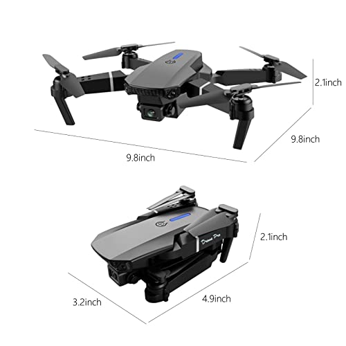 Drone with Dual 1080P Camera, HD Foldable Drone for Adult Kids Remote Control Quadcopter Toys,Smart Obstacle Avoidance UAV, WiFi FPV, Altitude Hold, One Key Start with Storage Box