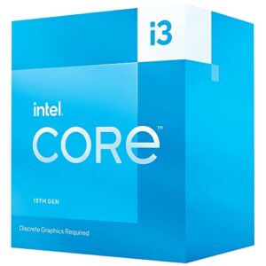 intel core i3-13100f desktop processor 4 cores (4 p-cores + 0 e-cores) 12mb cache, up to 4.5 ghz