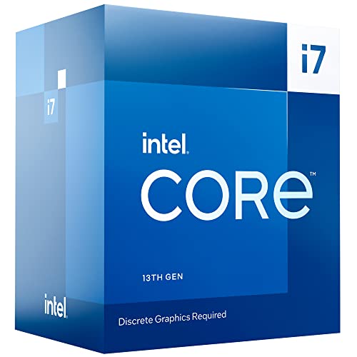 Intel Core i7-13700F Desktop Processor 16 cores (8 P-cores + 8 E-cores) 30MB Cache, up to 5.2 GHz