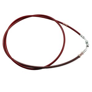 pro bat 86" braided hydraulic brake hose line pipeline for chinese gy6 scooter atv dirt bike go kart 10mm banjo ends red