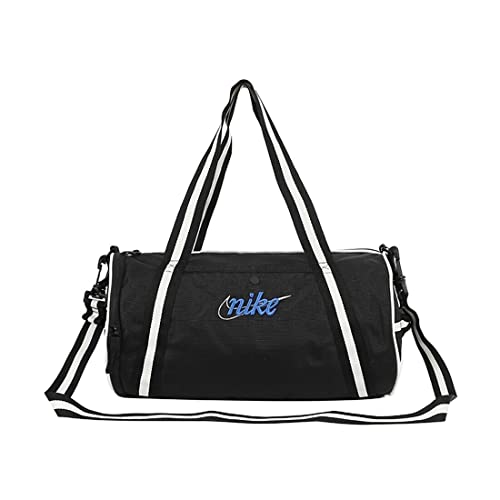Nike NK HERITAGE DUFF - RETRO Duffle Bag', BLACK/BLACK/HYPER ROYAL, One Size, backpacks