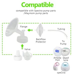 Belmikal 20mm Flange&Duckbill Valve Compatible with Spectra S2 S1 9 Plus Ameda MYA Motif Luna Breastpumps Replacement Spectra Pump Parts Spectra Flange. Compatible with Spectra Parts/Accessories