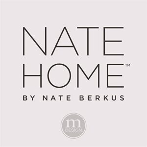 Nate Home by Nate Berkus 100% Cotton Textured Rice Weave Bath Towel Set of 4 | Soft and Absorbent Solid Bathroom Towels from mDesign - Set of 4, Snow (White)