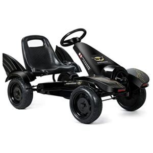 pedal go kart for kids, pedal powered ride on cars w/adjustable seat, foot pedal, 4 wheeler pedal vehicle for kids, ride on go cart for kids