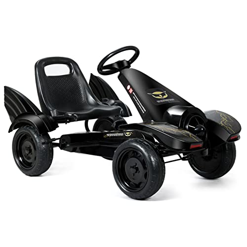 Pedal Go Kart for Kids, Pedal Powered Ride On Cars w/Adjustable Seat, Foot Pedal, 4 Wheeler Pedal Vehicle for Kids, Ride On Go Cart for Kids